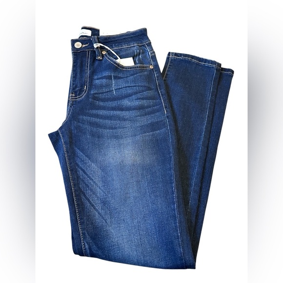 KanCan Mid Rise Super Skinny Dark Wash Jean 7/27 - Picture 1 of 8